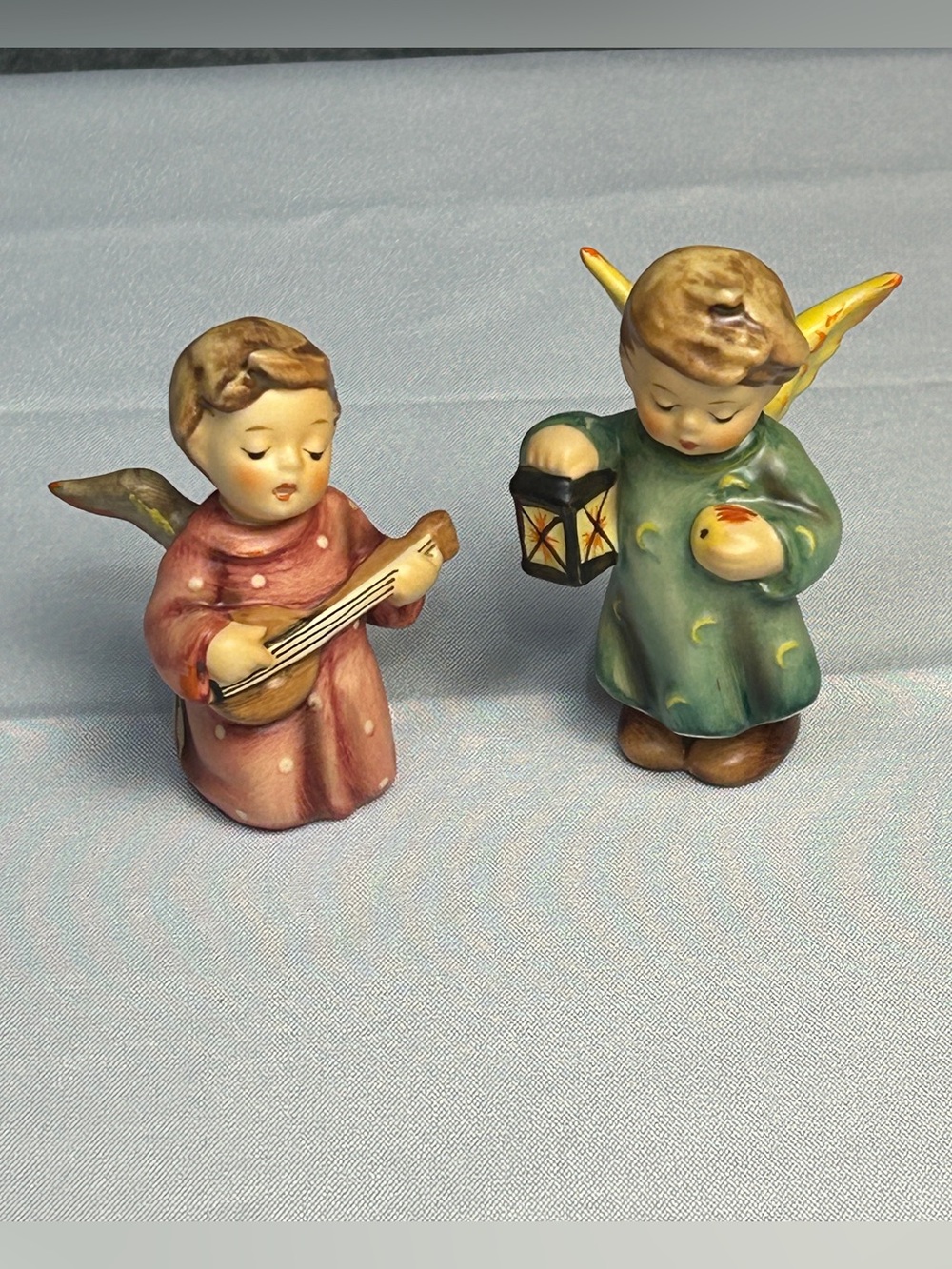 Goebel Hummel Angel Serenade Vintage 3.5”Porcelain Figurines Germany Lot of 2